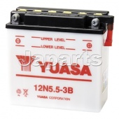 Yuasa Accu 12N5.5-3B , 5,5 Ah, 60 A, B138MM, D61MM, H131MM, 2,5Kg 