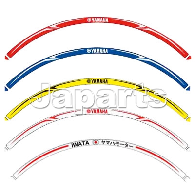 Yamaha Velgsticker 1 Wiel (WIT)