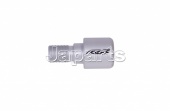 Motrax Embossed Bar Ends R6 Silver (pair)