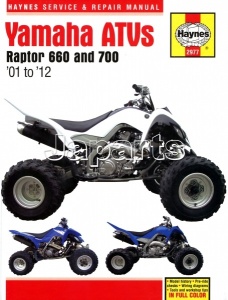 Haynes Werkplaatshandboek Yamaha Raptor 660 & 700 ATVs 2001-2012