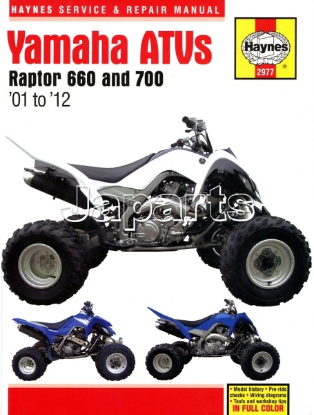 Haynes Service Manual Yamaha Raptor 660 & 700 ATVs 2001-2012