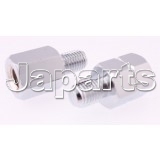 Motrax Mirror Adapter Chrome (pair) 10mm