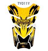 Motografix Tankpad Yamaha YSS Zwart/Geel