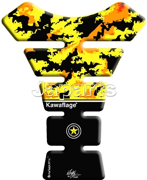 Motografix Tankpad Kawasaki Kawaflage Yellow