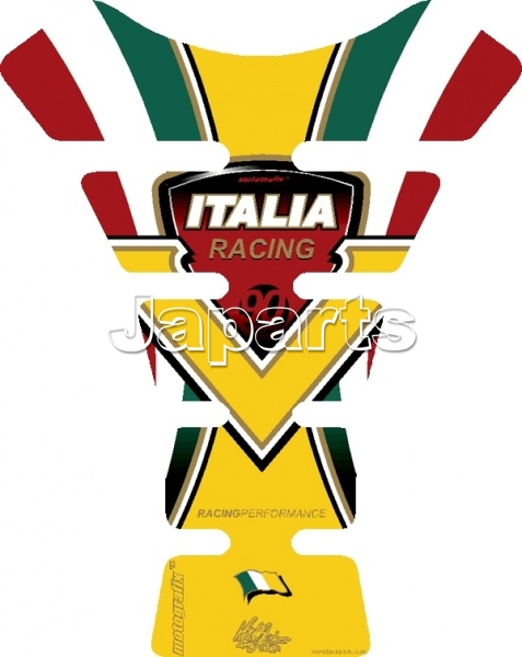 Motografix Tankpad Italia Racing Geel Italiaanse Vlag