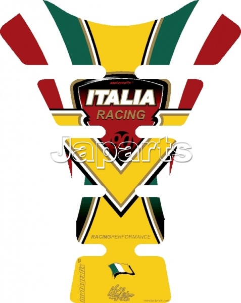 Motografix Tankpad Italia Racing Yellow Italian Flag