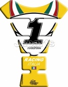 Motografix Tankpad Italia Racing Number 1 Yellow 