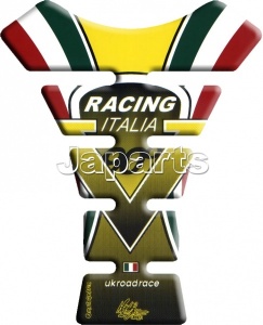 Motografix Tankpad Italia Racing 900 Geel + Italiaanse Vlag