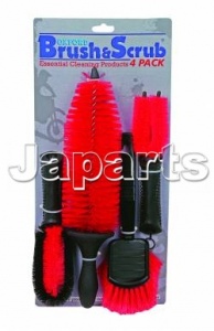 Oxford Scrub & Brush set 4 pack red