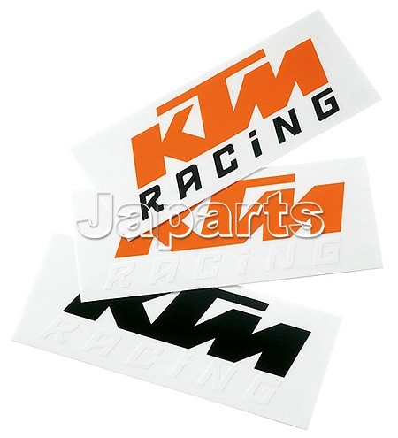 KTM Sticker Oranje/Wit 8,4 cm x 3,4 cm