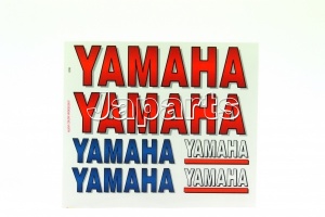 Yamaha stickervel Rood/Wit/Blauw 19,5 x 24 cm