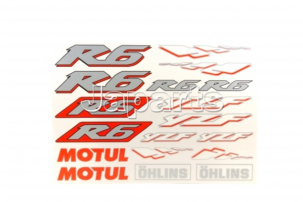 Stickervel Yamaha R6/YZF/Motul/Ohlins