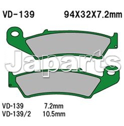 Vesrah Brakepad VD-139/2NA