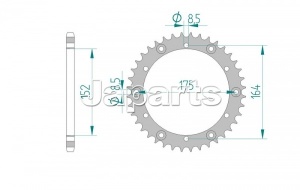 DC-Afam Sprocket Rear Alu. #520, 50 t