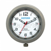 Oxford Analogue Clock White Face/Titanium