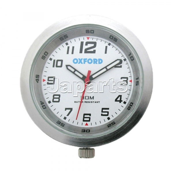 Oxford Analogue Clock White Face/White