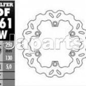 Golfer Wave Disk Rear Div. Kawasaki Models, brake pads incl.