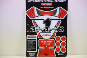 Motografix Tankpad Italia Racing Number 1 Rood