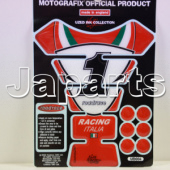 Motografix Tankpad Italia Racing Number 1 Rood