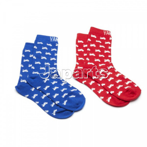 Yamaha Xmass 2 Pair Socks Red-Blue