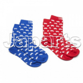 Yamaha Xmass 2 Pair Socks Red-Blue