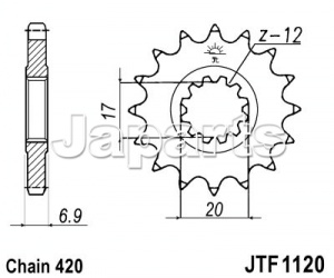 JT Front Sprocket 1120.12