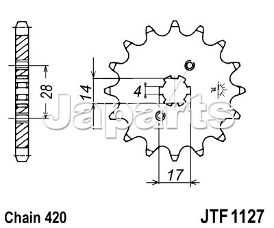 JT Front Sprocket 1127.12