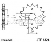 JT Front Sprocket 1324.13