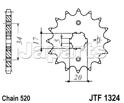 JT Front Sprocket 1324.13