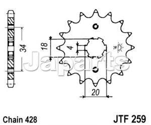 JT Front Sprocket 259.13