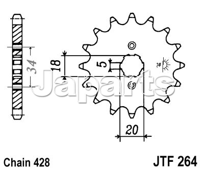 JT Front Sprocket 264.14