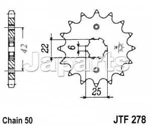 JT Front Sprocket 278.15