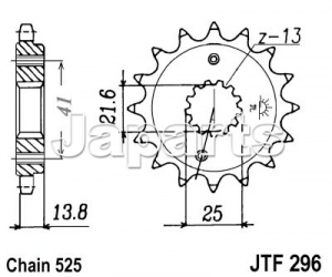 JT Front Sprocket 296.15