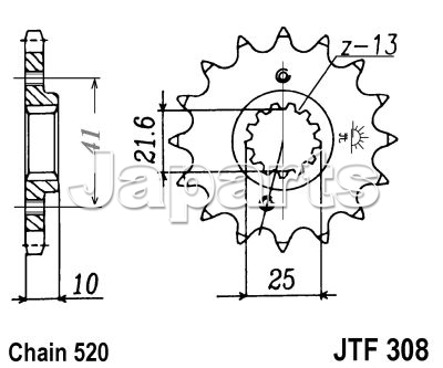 JT Front Sprocket 308.14