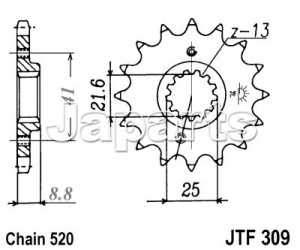 JT Front Sprocket 309.14