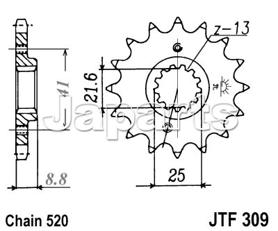 JT Front Sprocket 309.14