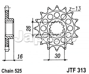 JT Front Sprocket 313.16