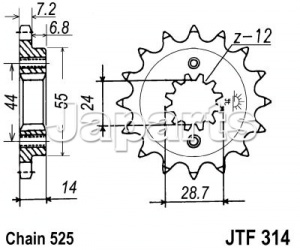 JT Front Sprocket 314.16