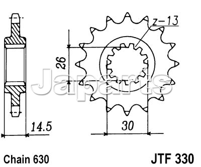 JT Front Sprocket 330.15