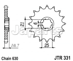 JT Front Sprocket 331.15