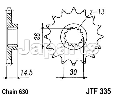 JT Front Sprocket 335.15