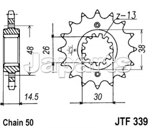 JT Front Sprocket 339.16