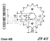 JT Front Sprocket 417.14