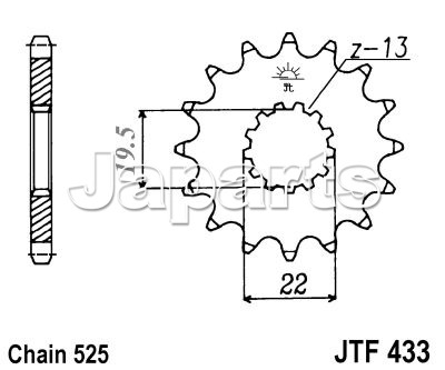 JT Front Sprocket 433.14