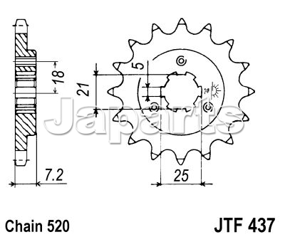 JT Front Sprocket 437.16