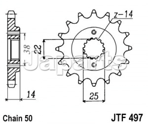 JT Front Sprocket 497.15