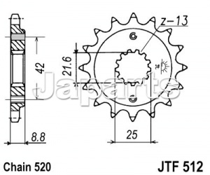 JT Front Sprocket 512.14