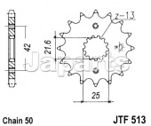 JT Front Sprocket 513.13