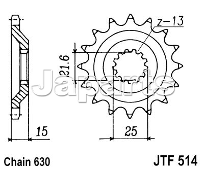 JT Front Sprocket 514.15