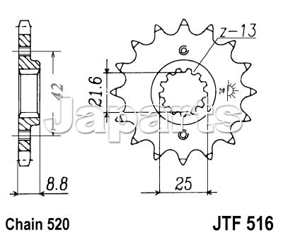 JT Front Sprocket 516.15